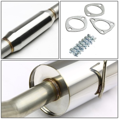 4"ROLLED TIP STAINLESS STEEL EXHAUST CATBACK SYSTEM FOR 94-01 INTEGRA GS/RS/LS - Picture 3 of 5