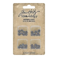 Tim Holtz, Advantus Hardware Heads Decoraive Ornaments, silver