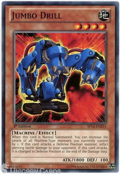 SP14-EN014 Jumbo Drill : Starfoil Rare 1st Edition Mint YuGiOh Card