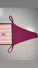 Victoria's Secret Pink Sparkle Thong Size XL NWT