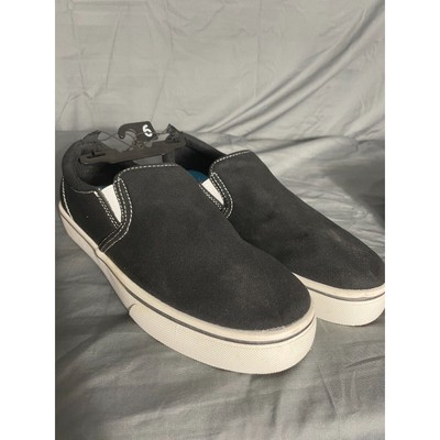 NEW Kids Boys Wonder Nation Black Slip On Sneaker Shoes Size 6