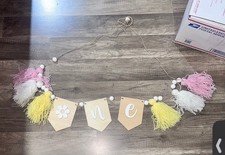 Highchair 1st birthday banner