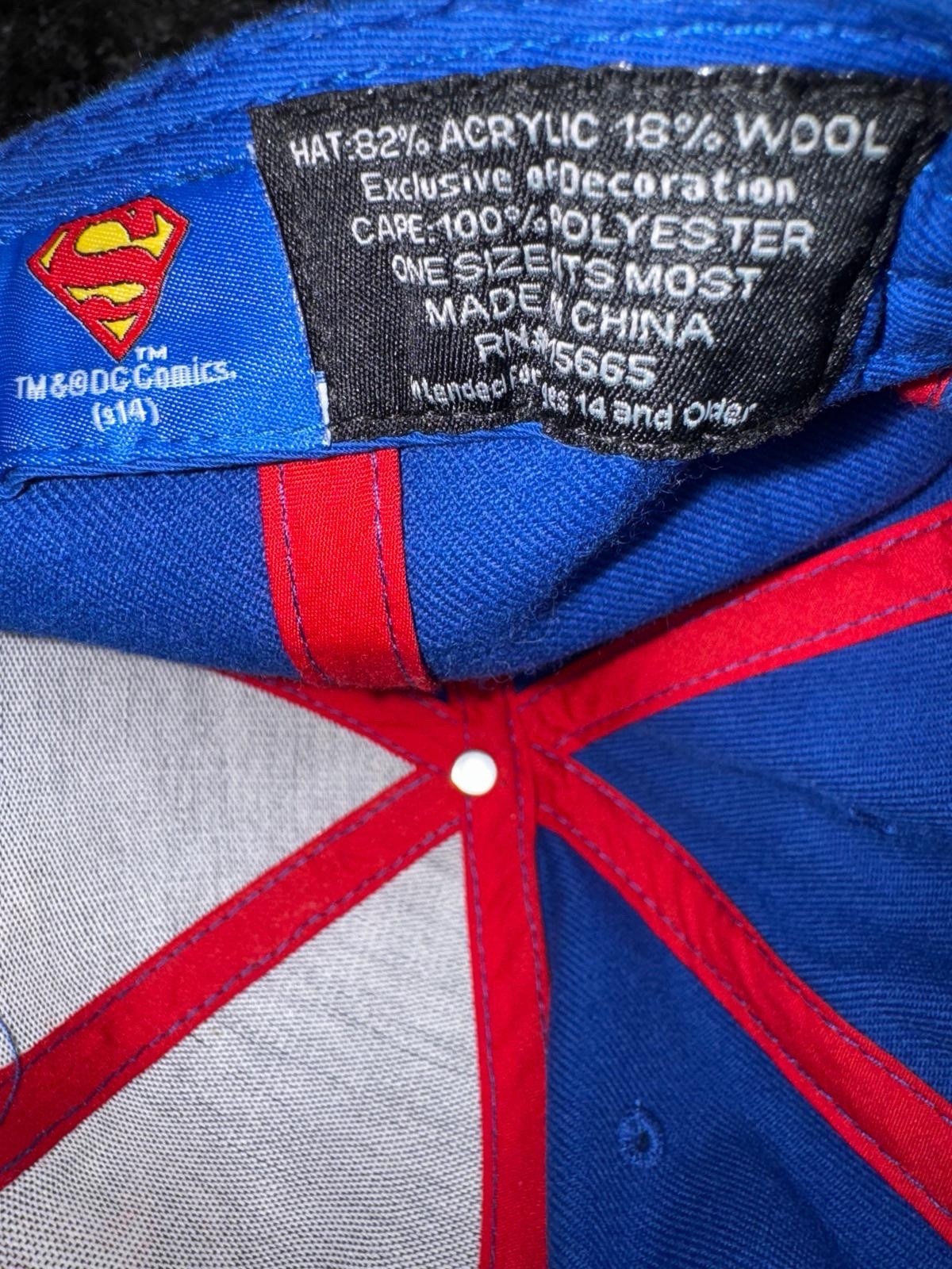 Superman Hat Cap Snapback One Size Multicolor DC … - image 6