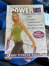 Stephanie Huckabee's PowerFit Total Body 5 DVD Resistance Band Workout NEW