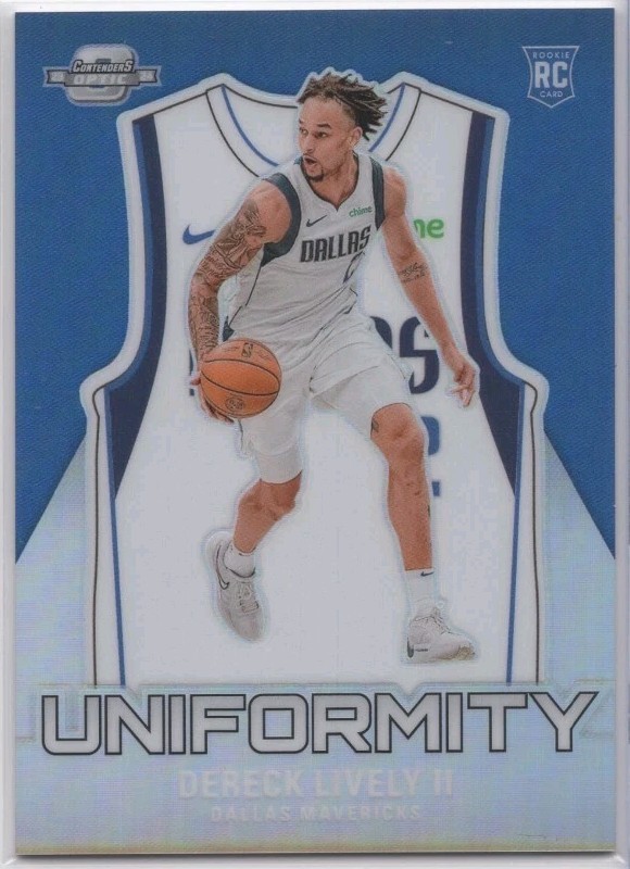 2023-24 Contenders Optic Dereck Lively II Uniformity RC #19 Mavericks Rookie