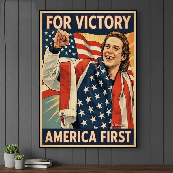 Jack Hughes Olympic 2026 Vertical Poster