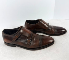 Allen Edmonds Francis Double Monk Strap Cap Toe Dress Shoes Brown Leather 11D