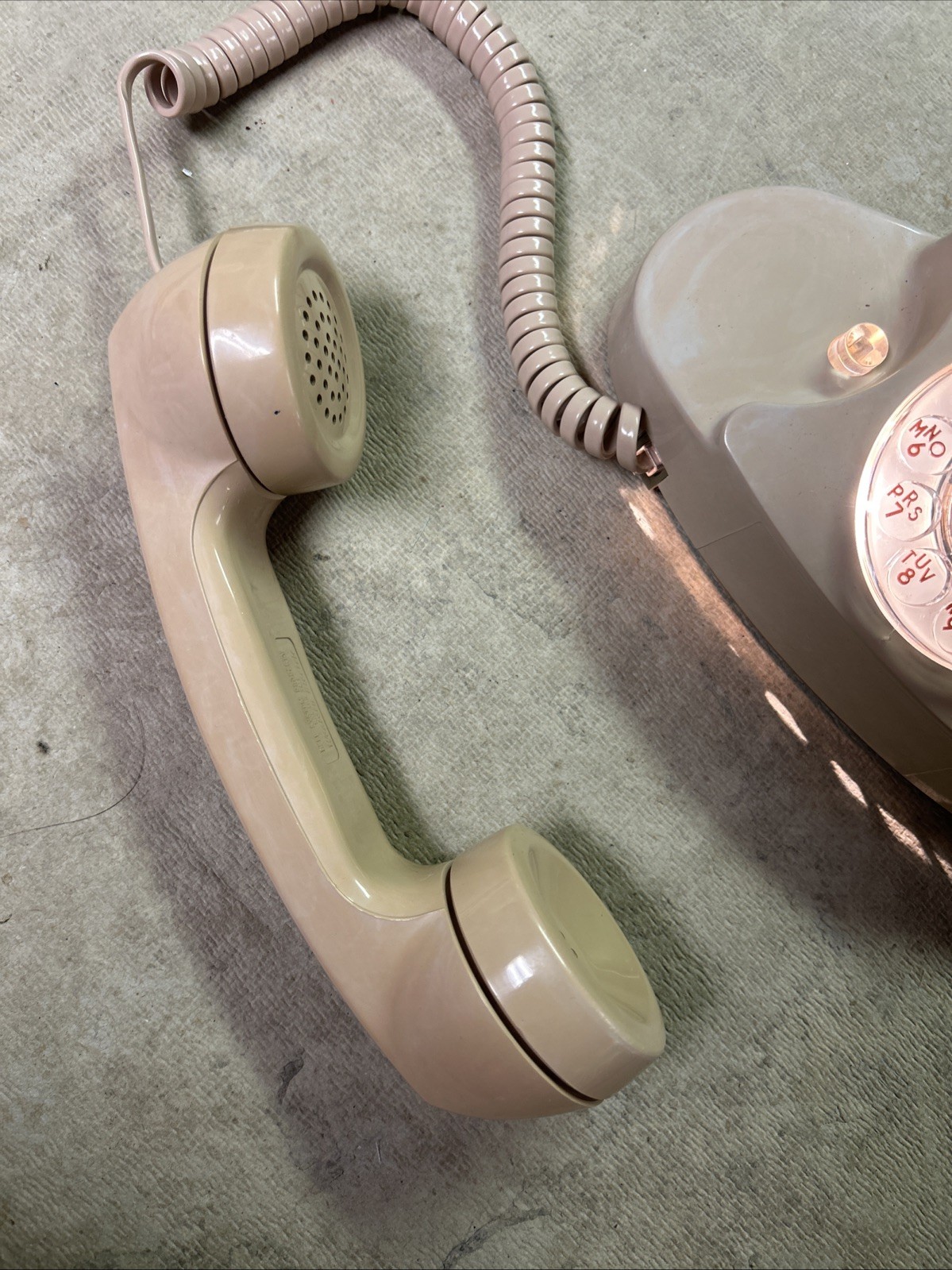 Authentic Vtg Beige Rotary Princess Phone 702BM Transformer Lights Up! 1960s