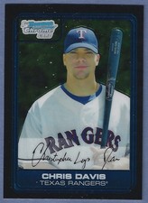 2006 Bowman Chrome Baseball Draft Picks #29 Chris Davis Rookie Card Orioles. rookie card picture