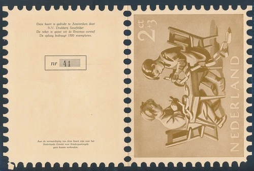 XE63274 Netherlands 1954 child welfare FDC used