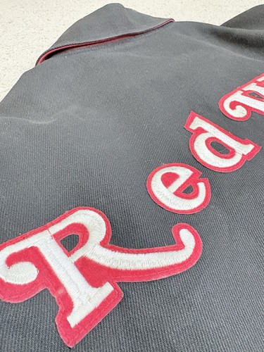 Vintage Detroit Red Wings Jacket Size L Leather Sleeves Jeff Hamilton Embroidery - Picture 21 of 24