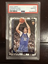 2025 TOPPS SEASON TIP OFF #201 COOPER FLAGG ROOKIE RC PSA 10