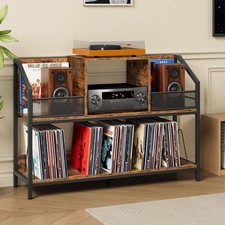 43" Vinyl Record Storage Holder, Large Record Player Table, Holds up to 400 A...