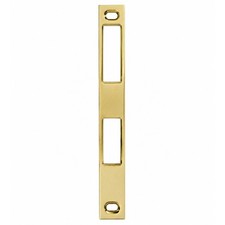 Larson Latch and Deadbolt Strike Plate 3/4 x 6-1/2" Satin Nickel or Brass