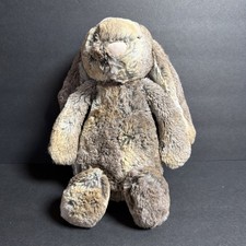 Jellycat London Bashful Woodland Bunny  Brown/Gray Floppy Ears 12” Soft PLUSH