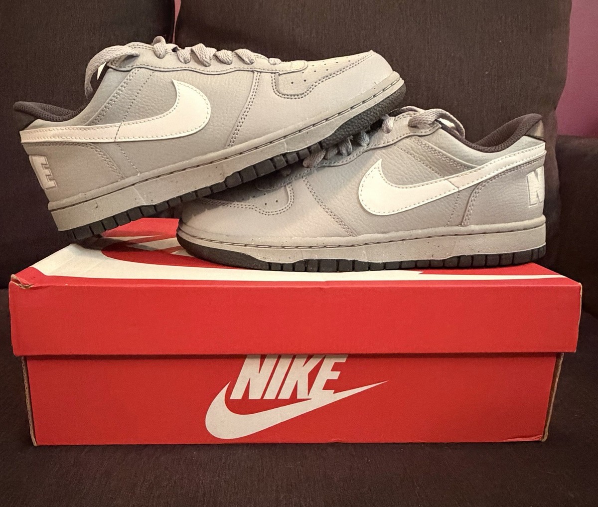 Nike Big Nike Low Light Smoke Grey Summit White 355152-017 Men's