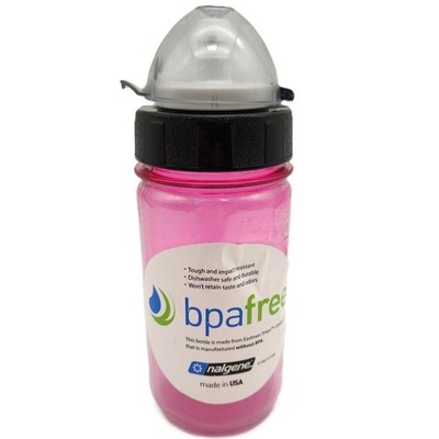 Nalgene Mini-Grip Pink Cycling Water Bottle 350ML Flip Top Lid BPA Free USA