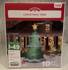 10' Gemmy Airblown Inflatable Giant Christmas Tree w/ Ornaments and Star Sealed