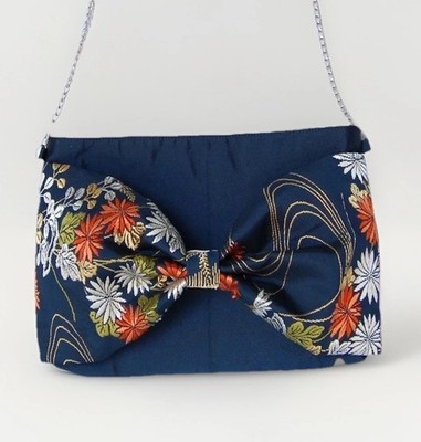 One-of-a-Kind Silk Kimono Obi 2-Way Bag | Handmade Japanese Clutch Purse