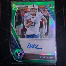 2021 Panini Prizm Draft Picks - Draft Picks Autographs Dax Milne #DPA-DMI Green