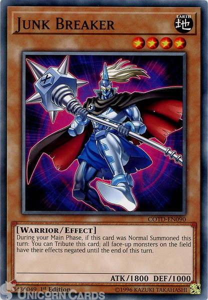 COTD-EN090 Junk Breaker Common 1st Edition Mint Yu-Gi-Oh! Card