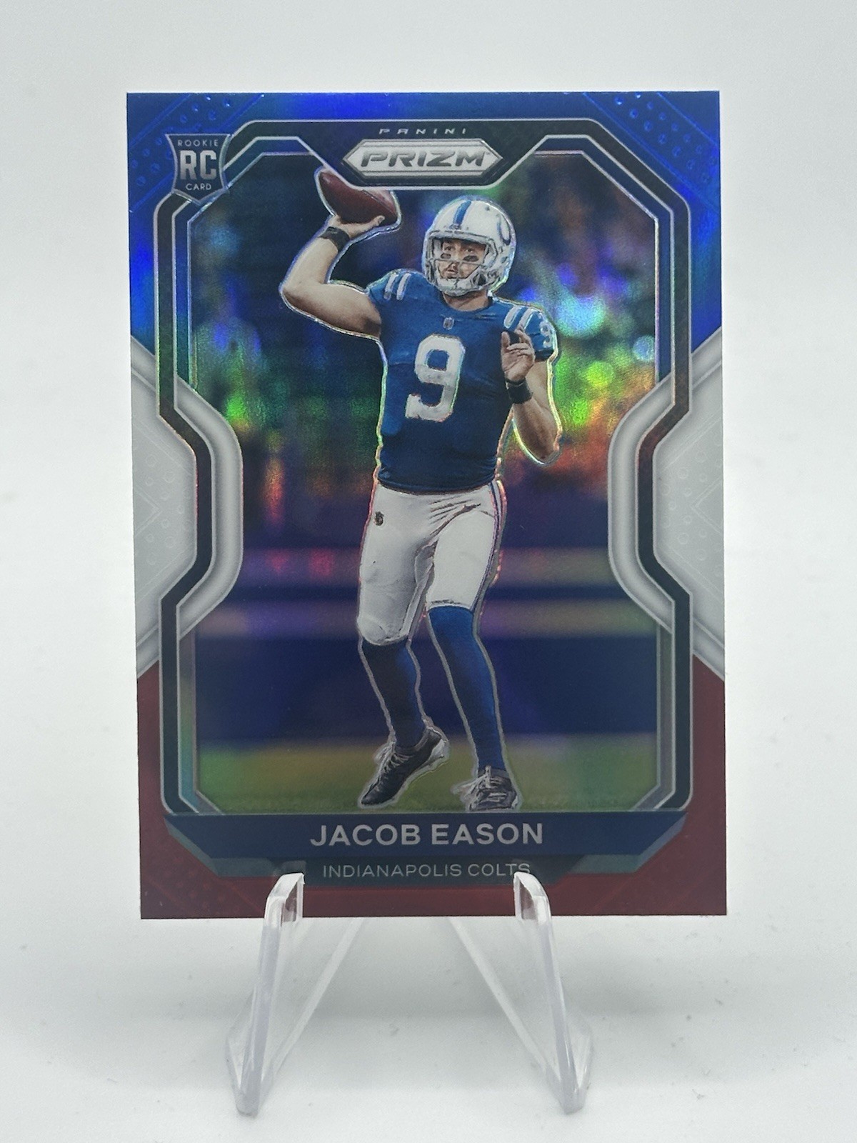 2020 Panini Prizm Red White & Blue Prizm Jacob Eason #331 (NM)