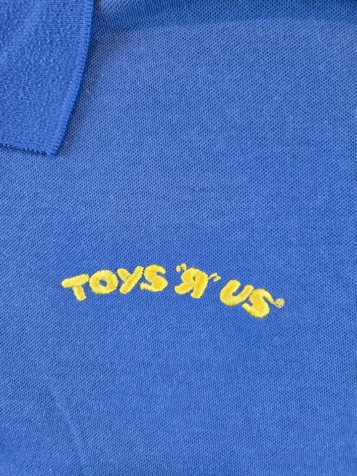 Camisa Vintage Toys R Us Unisex Pequeña Azul Empleado Manga Corta Años 90 Jirafa Foto 4 de 4