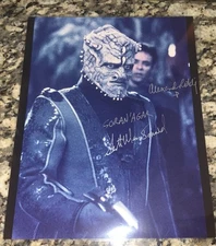 Star Trek Alexander Siddig Bashir SCOTT MacDONALD Goran'Agar signed 8x10 photo