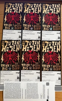 KARTEN TICKETS * DIE TOTEN HOSEN * SAMSTAG 18.7 + STEHPLATZ INNENRAUM * KÖLN