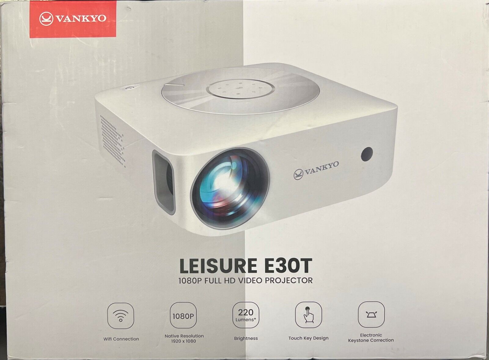 BRAND NEW IN BOX VANKYO Leisure 1080P Full HD Video Projector - E30T. W947