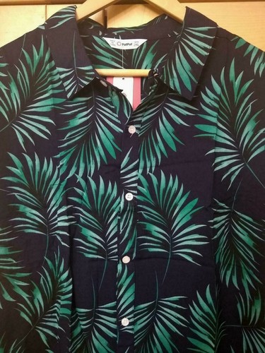 Father/Daddy & Son Mens Boys Hawaiian Matching Green Palm Tropical Aloha Shirts - Imagen 9 de 20