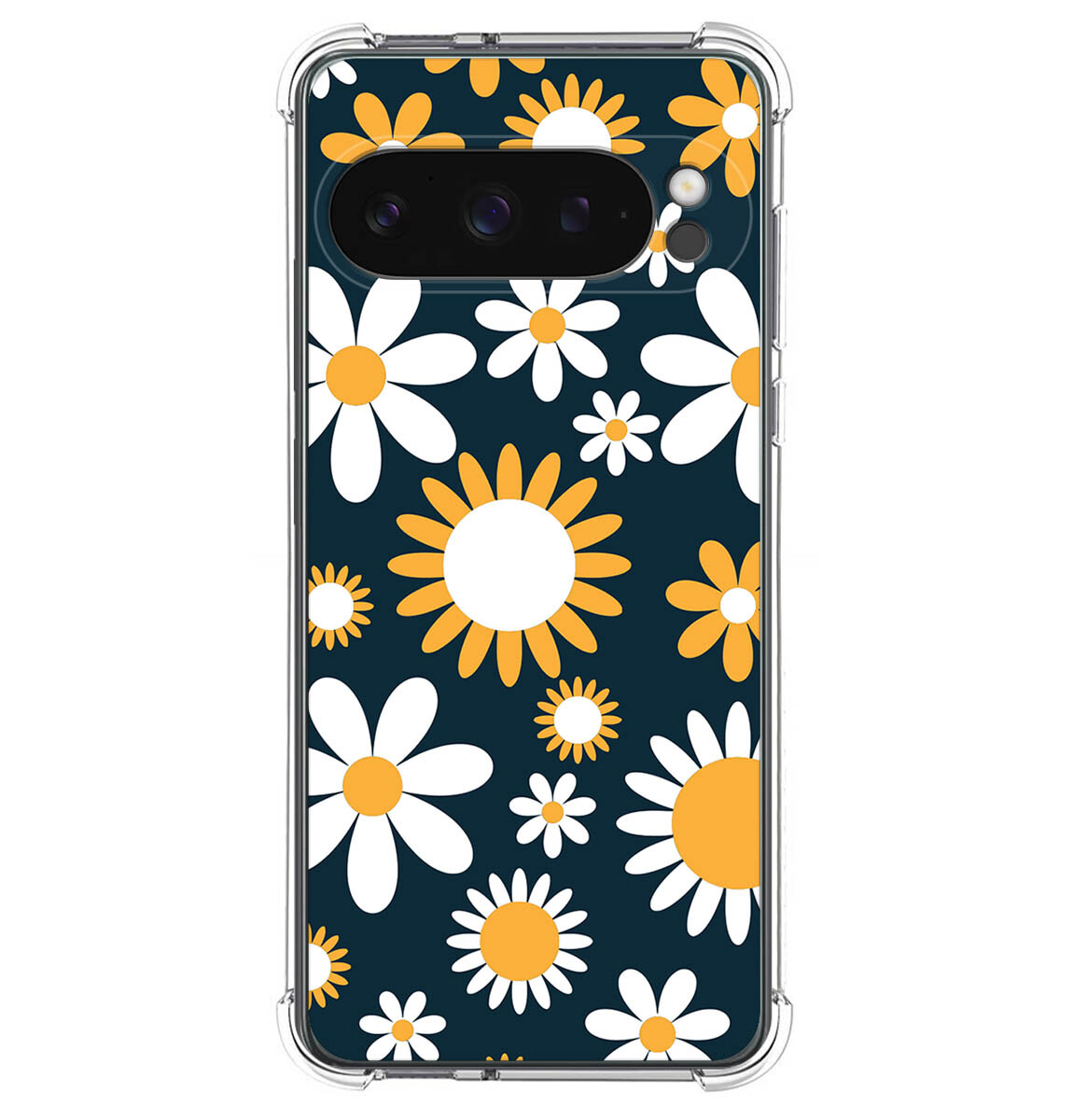 Cover Silicone Anti Colpi per Google Pixel 9 Pro XL 5g Disegno Fiori 08 Disegno
