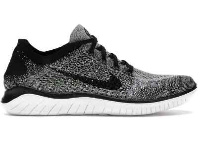 Nike Free RN 2018 FK Flyknit Oreo Grey White Black 942838-101 sz 11 Men's Run