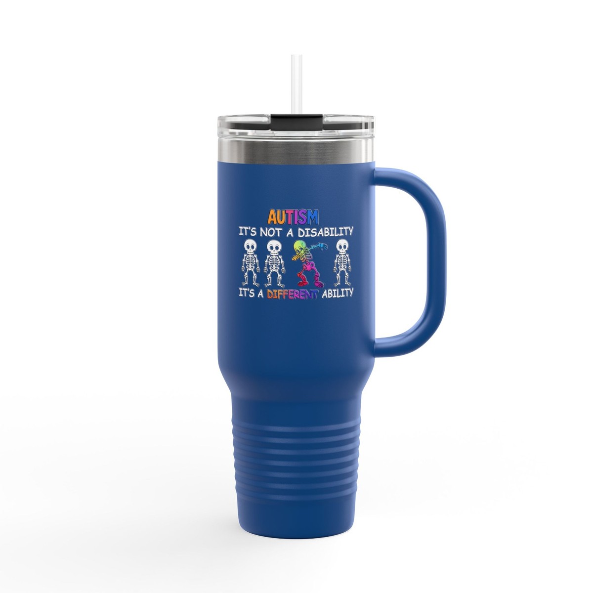 Autism Awareness 40oz Insulated Tumbler – Inclusive Gift, Travel Coffee Mug