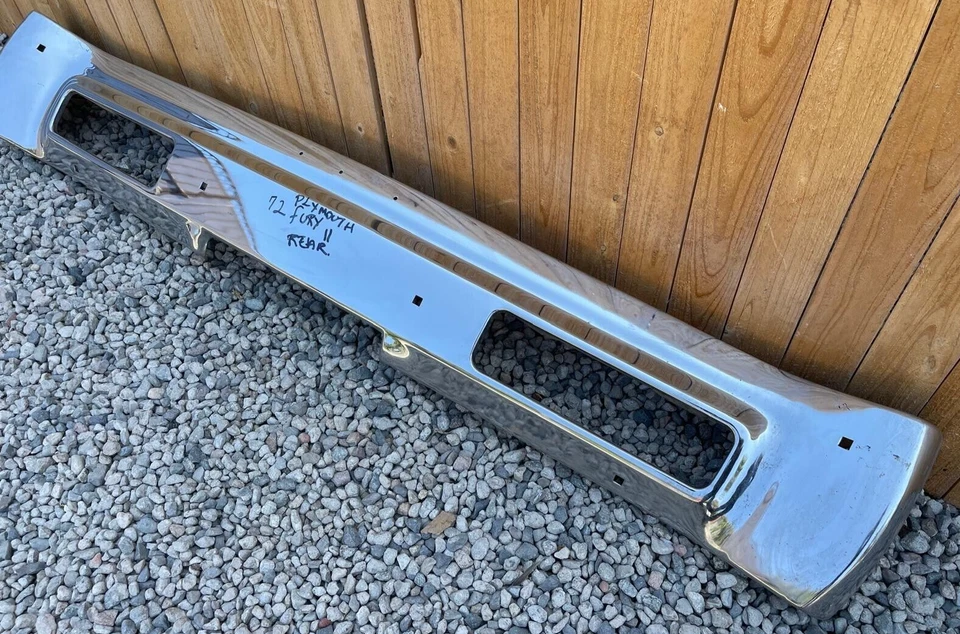 X PLYMOUTH FURY II 全新三层镀铬后背冲击泵 1972 72 原始设备制造商 — 第 4/4 张图片