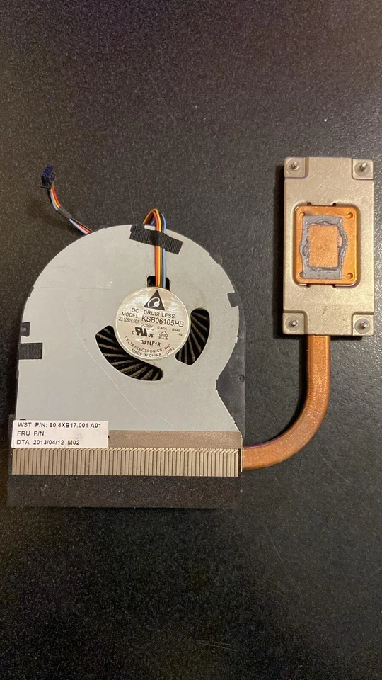 COOLER FAN DELTA ELECTRONICS PER NOTEBOOK (A/N KSB06105HB-BJ49) usata - Immagine 2 di 2