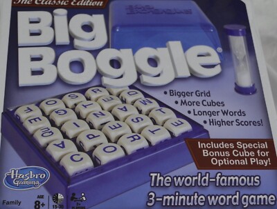 Big Boggle Classic Edition By Hasbro Never Opened Ages 8+ Two Players