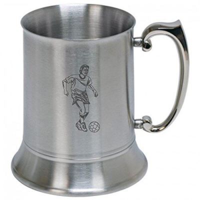 Personalisierter Fußball Krug mit Gravur Edelstahl st16