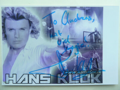 -aa- Hans Klok (NL), Zauberkünstler / Magier, Autogrammfoto (13x18cm) m. Widmung