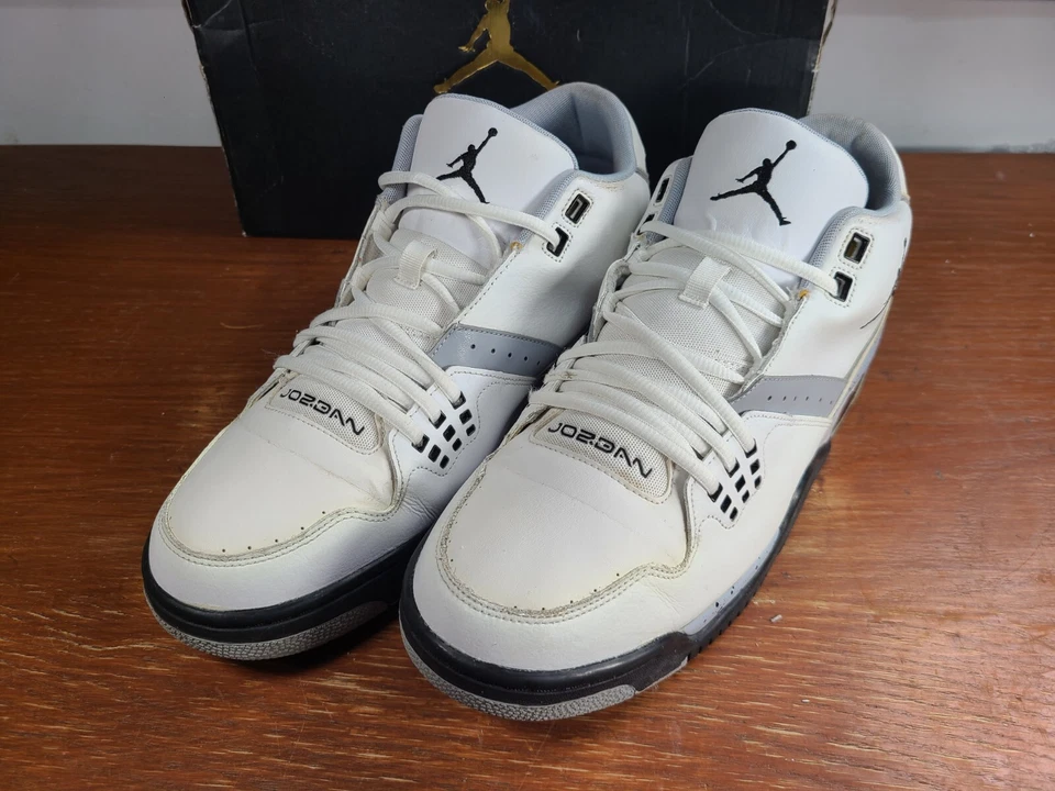 Nike Air Jordan Flight 23 Blanco Cemento/Negro Zapatos 317820-117 Hombres Talla 13 Foto 2 de 4