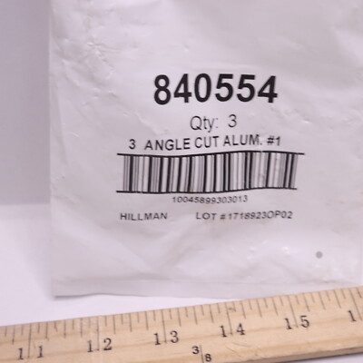 Hillman Group 1.5 in. Black & Gold Glossy Aluminum Angle-Cut Adhesive