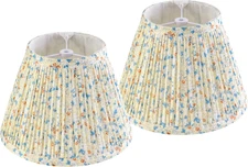 GOSO Set of 2 Small Pleated Floral Lamp Shades-5 * 9 * 6.4 in (Spider) for Table