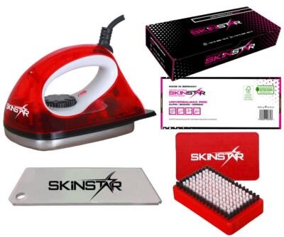 SKINSTAR Starter Ski Wachs Set, Wachsbügeleisen Bürste Wachs