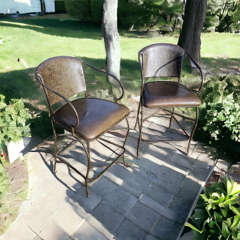 Vintage 1960s Hand-Forged Sculptural Chairs Rustic Iron Accent Chair - 2 Avail - Image 3 of 4