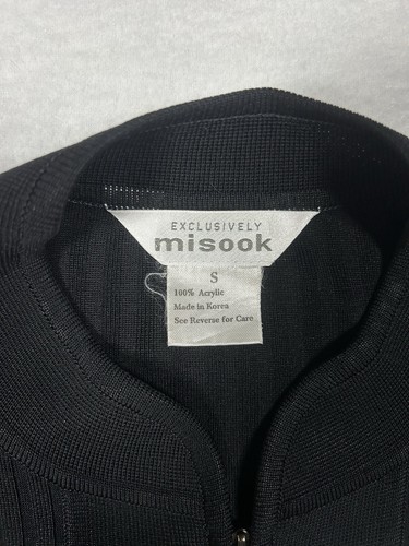 Exclusively Misook Black Zip Front Jacket Size Small - Picture 4 of 5