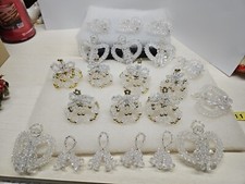 21 Pieces Christmas ANGEL Ornaments Hand Made Hand Beaded Jewelry Ornaments