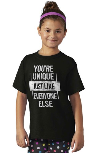 Unique Like Everyone Else Sarcastic Attitude Youth Crewneck T Shirts Boy or Girl - Picture 5 of 10