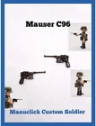 2 x MAUSER C96 GUNS GERMAN ARMY WEAPON Playmobil WW2 WWA