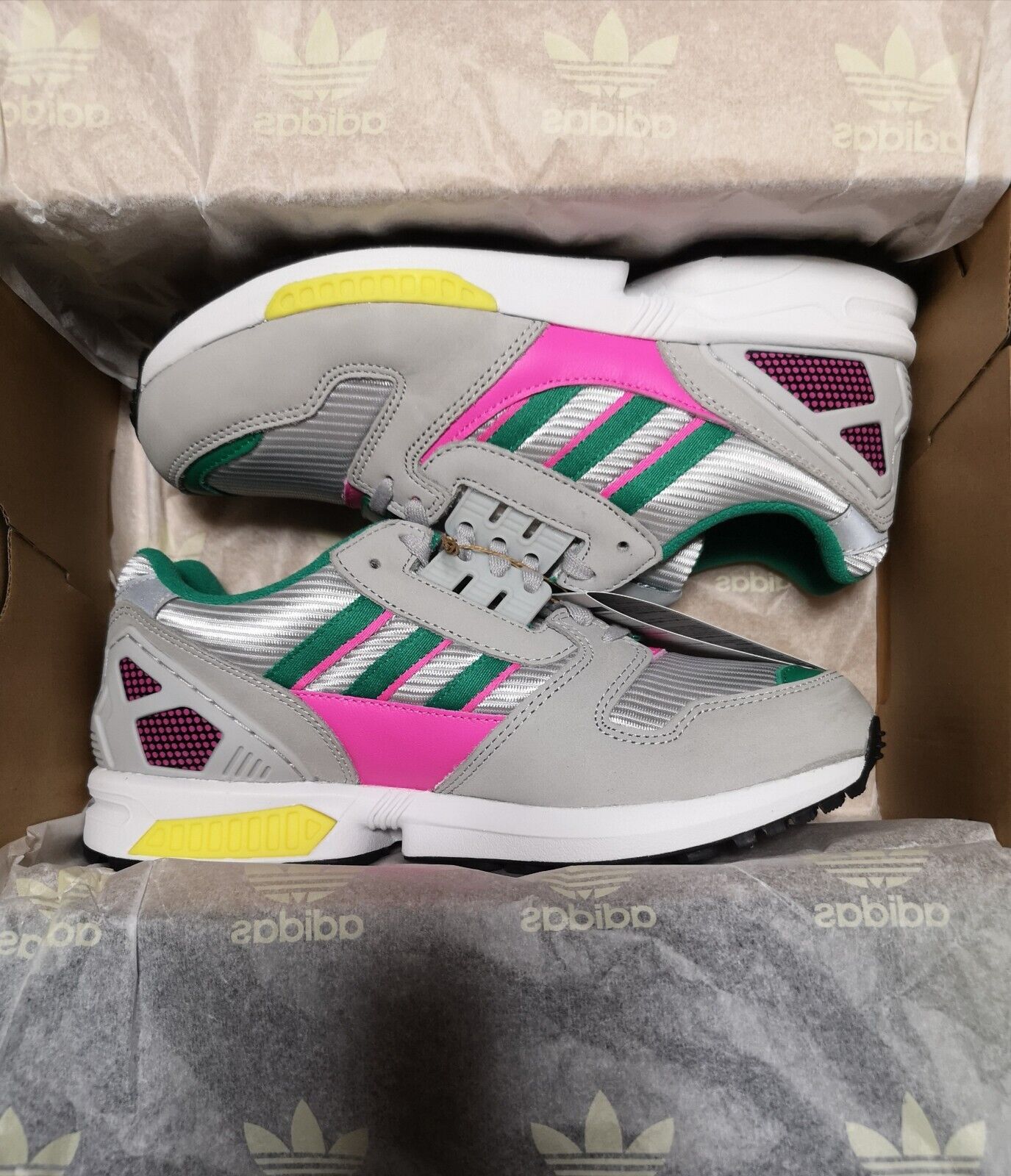 adidas Originals ZX 8000 Grey Court Green Screaming Pink IG3076