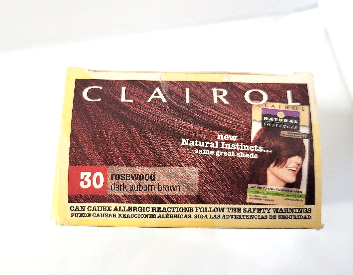 Clairol Natural Instincts 30 Rosewood Dark Auburn Brown 28 Washes